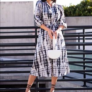 Who What Wear tie dye 3/4 sleeve dress size large